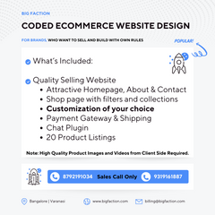 Coded Ecommerce Website Design