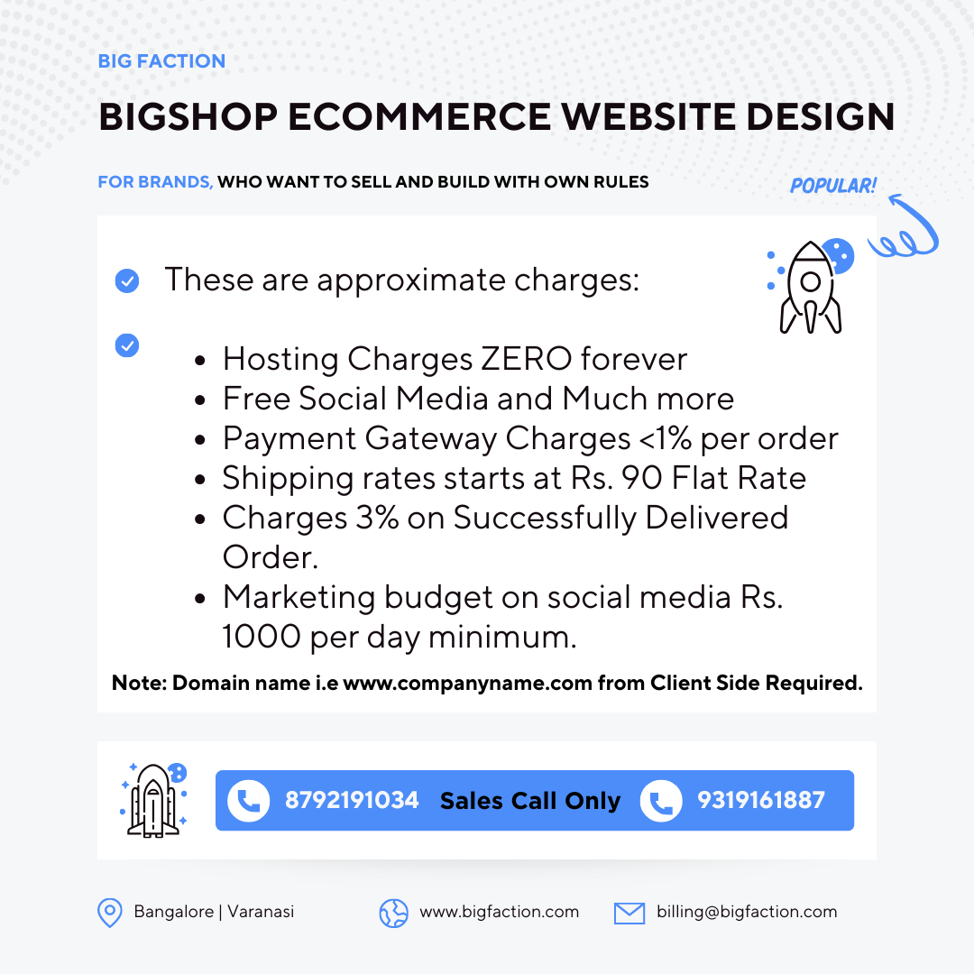 BigShop Ecommerce Website Design